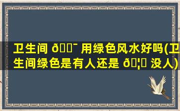 卫生间 🐯 用绿色风水好吗(卫生间绿色是有人还是 🦍 没人)